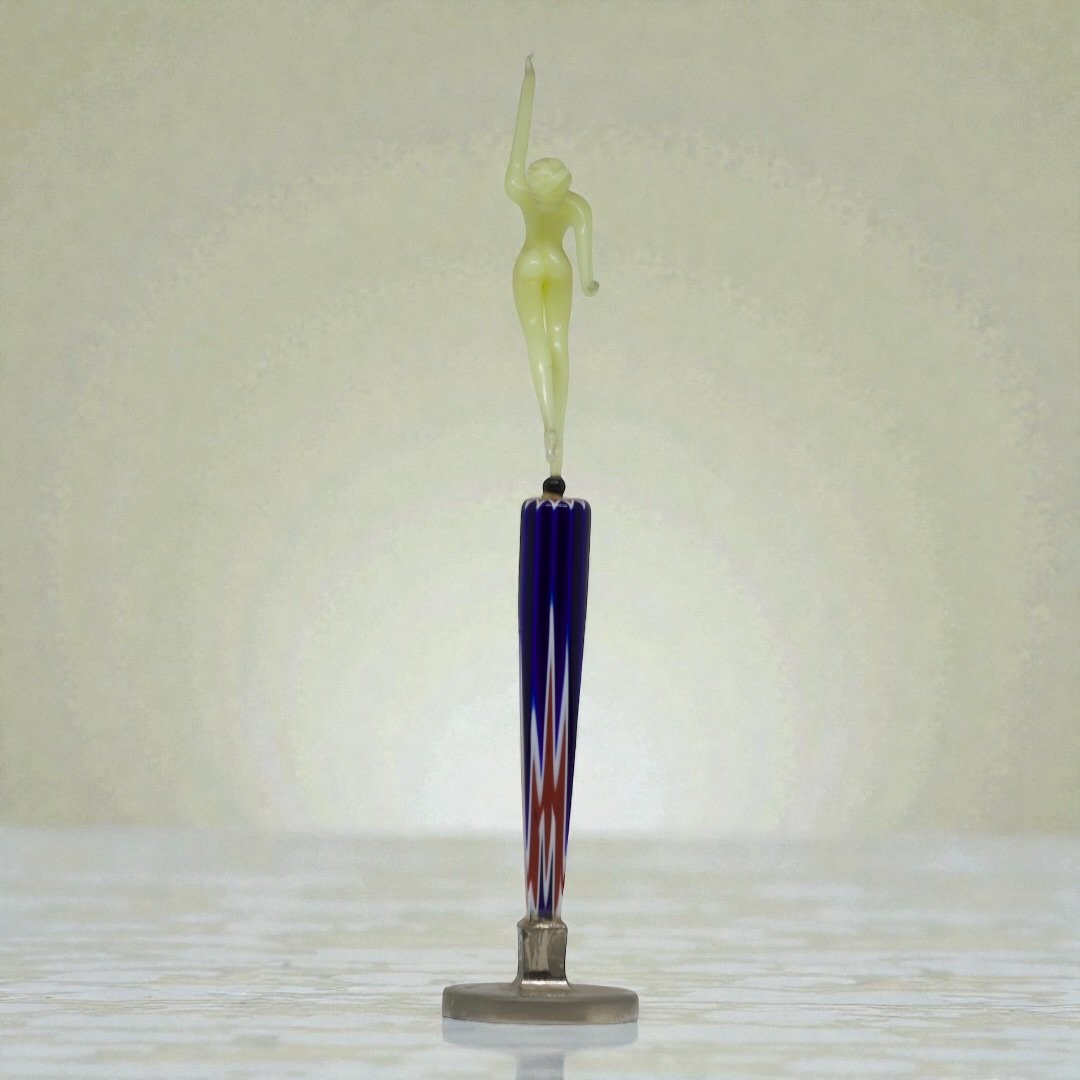 Figura Stilizzata Di Donna in Vetro di Murano - Italia Anni 40-photo-1